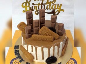 Lotus Biscoff Chocolate Bar Birthday Cake in Lahore