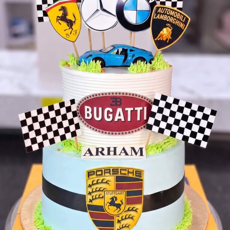 Luxury Car Logos Cake in Lahore