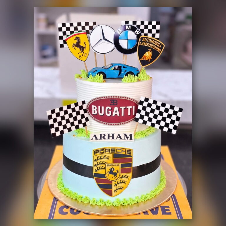Luxury Car Logos Cake in Lahore