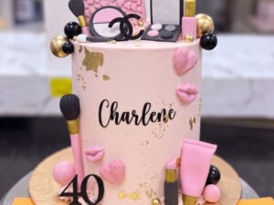 Makeup Theme 40th Birthday Cake in Lahore