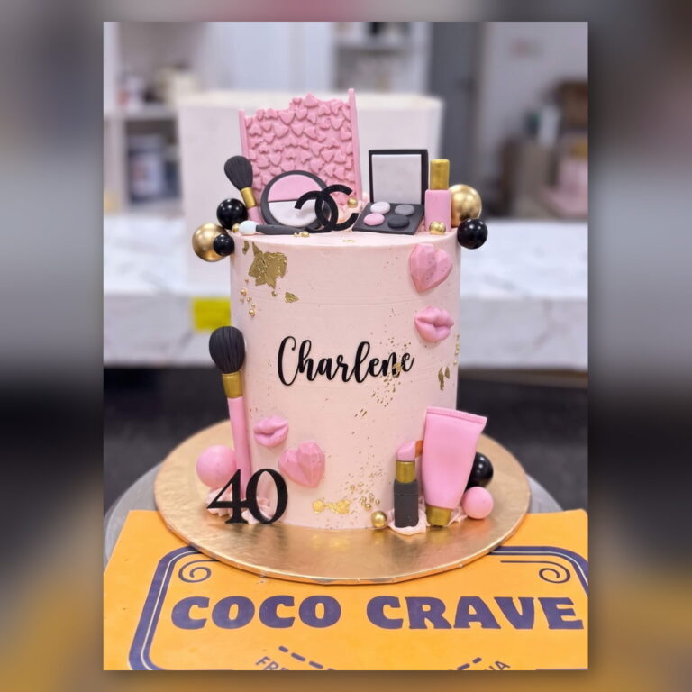Makeup Theme 40th Birthday Cake in Lahore