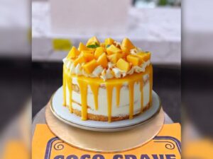 Mango Cream Drip Cake in Lahore