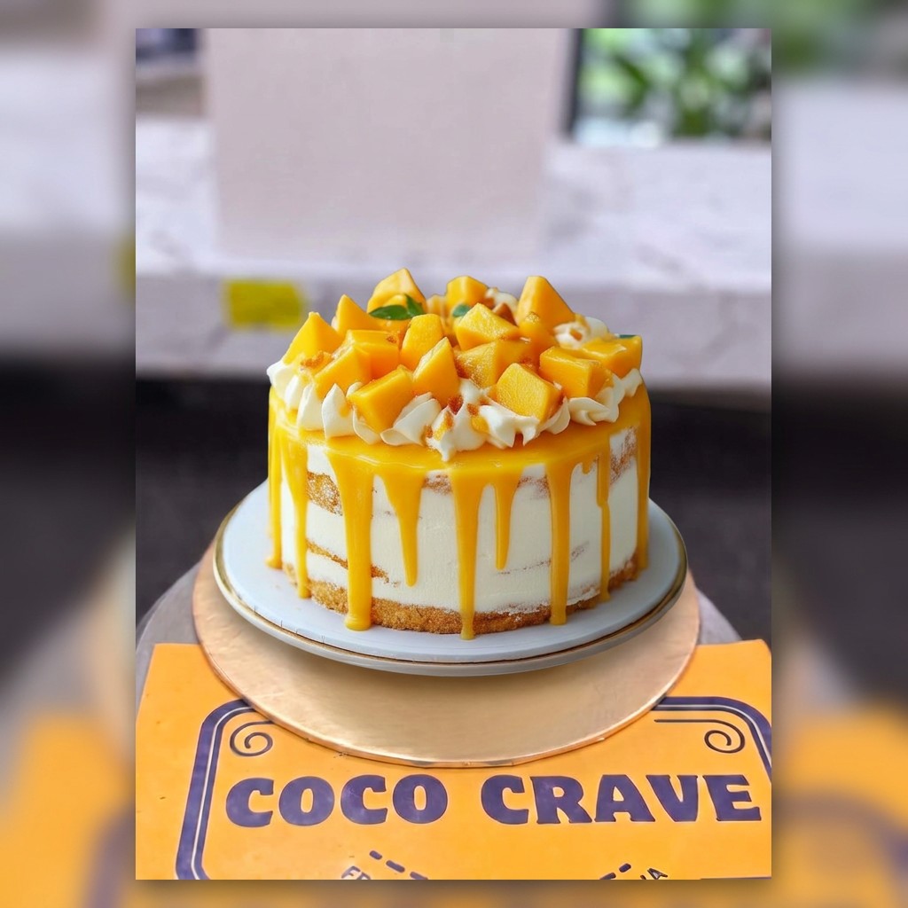 Mango Cream Drip Cake in Lahore Mango Cream Drip Cake in Lahore — CocoCrave Lahore
