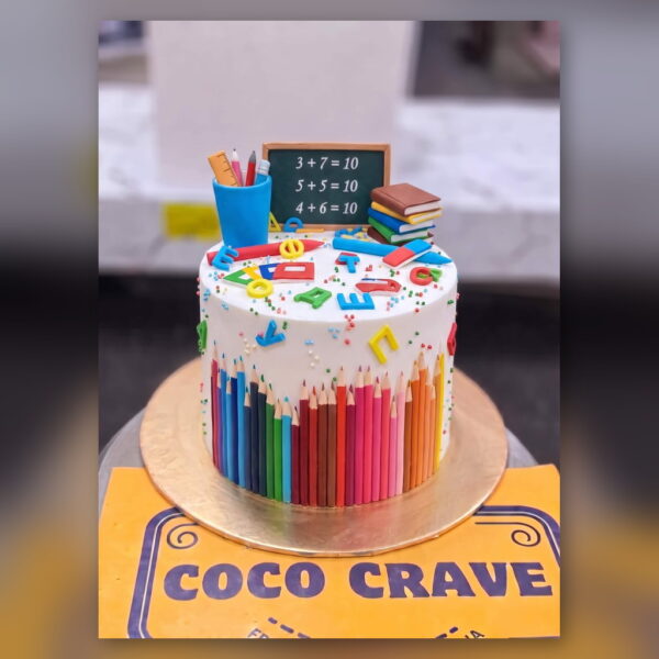 Maths Teacher Cake with Pencils in Lahore — delivered in Lake City, Lahore