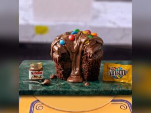 Molten Nutella and M&Ms Cupcake in Lahore by CocoCrave.pk in Lahore