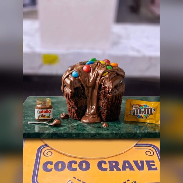 Molten Nutella and M&Ms Cupcake in Lahore — delivered in Sabzazar, Lahore