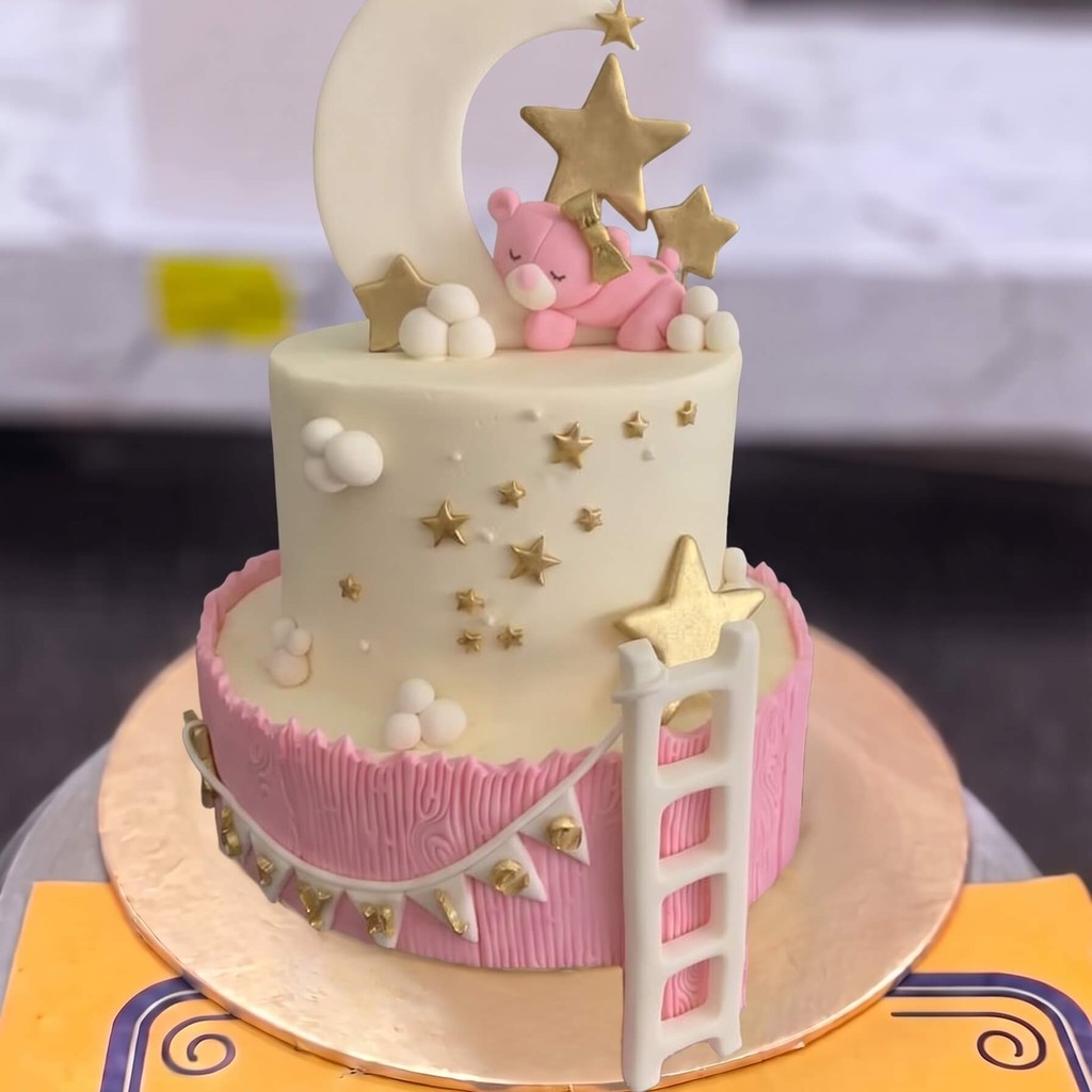 Moon and Stars Baby Cake in Lahore Moon and Stars Baby Cake by CocoCrave.pk in Lahore