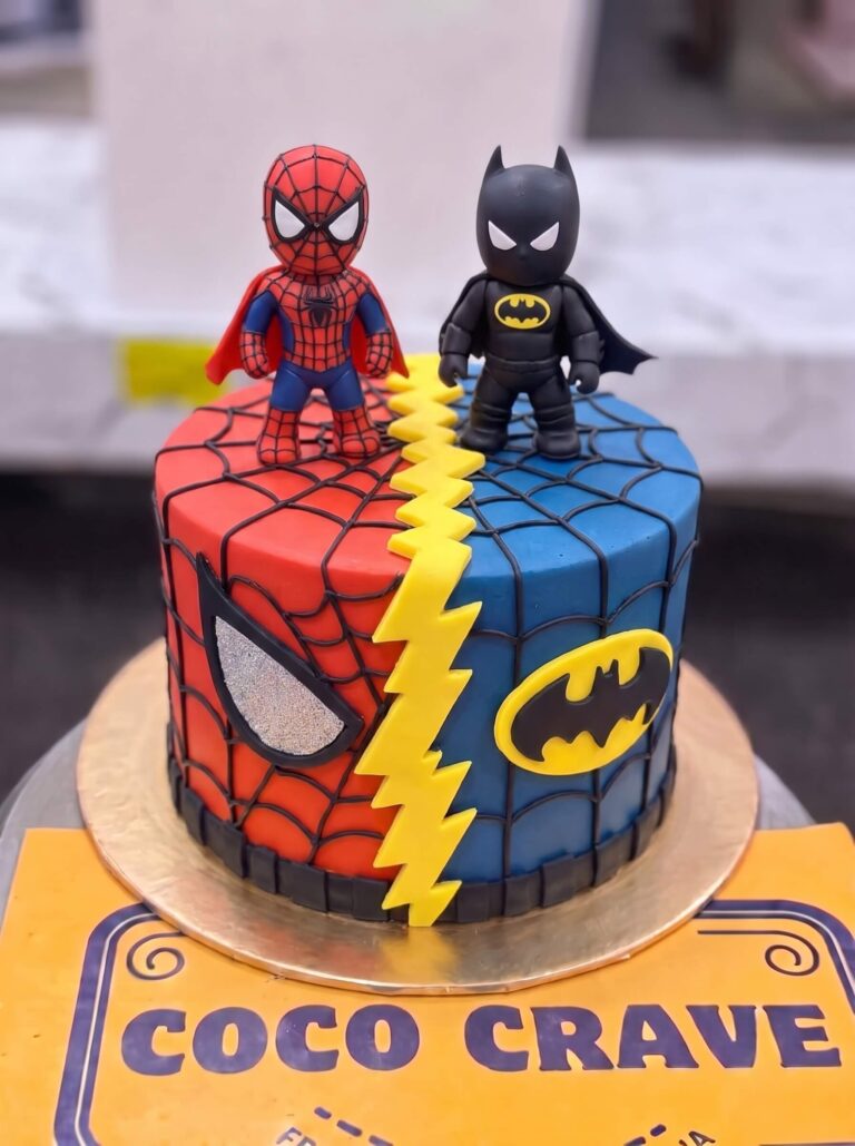 Spiderman and Batman Cake in Lahore