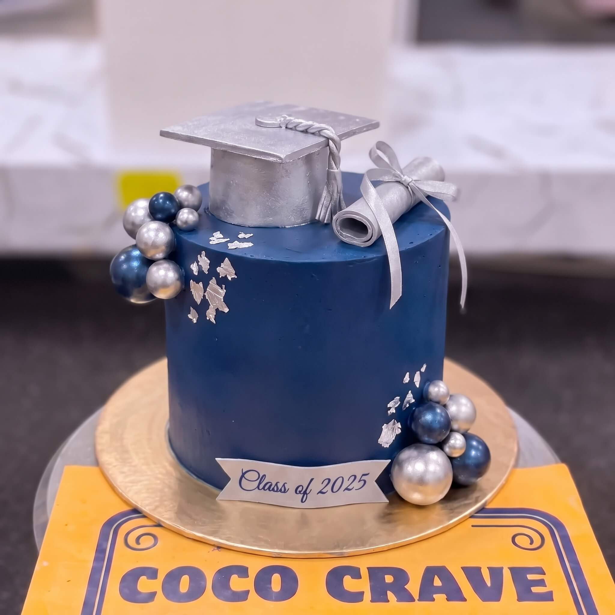 Navy Graduation Cap Cake in Lahore Navy Graduation Cap Cake in Lahore — CocoCrave Lahore