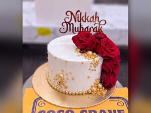 Nikkah Mubarak Rose Cake in Lahore
