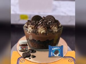 Oreo Nutella Layered Tres Leches Milk Cake in Lahore by CocoCrave.pk in Lahore