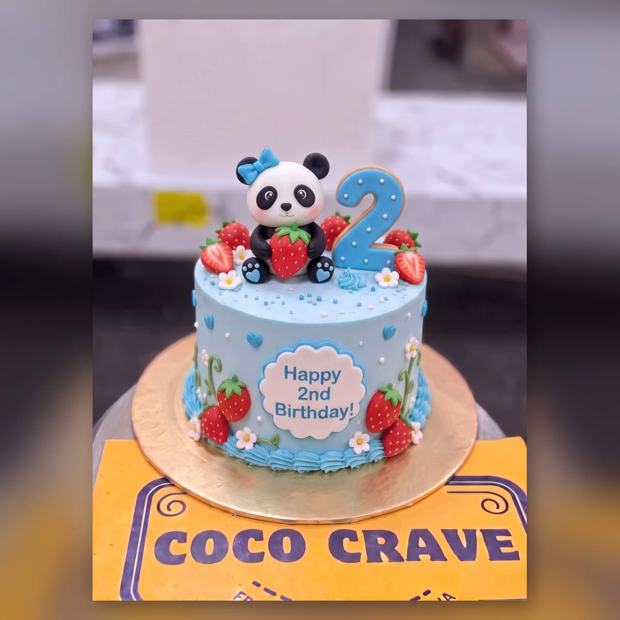 Panda and Flowers Second Birthday Cake in Lahore Panda and Flowers Second Birthday Cake in Lahore — CocoCrave Lahore