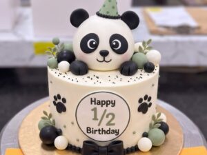Panda Half Birthday Cake in Lahore