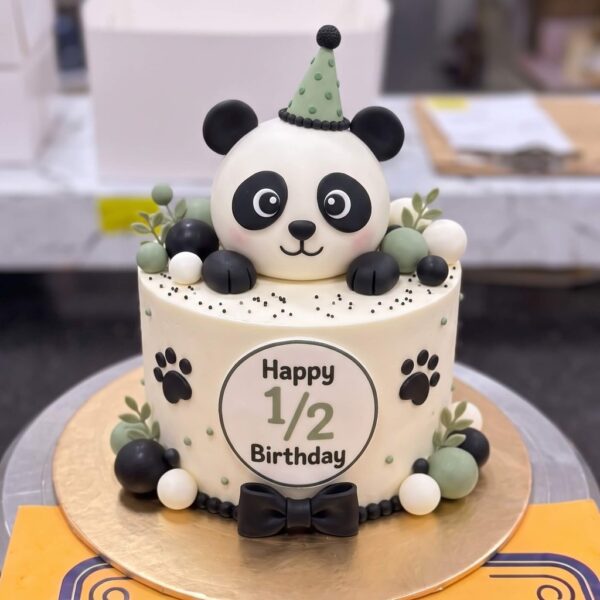 Panda Half Birthday Cake in Lahore — delivered in Gulberg, Lahore
