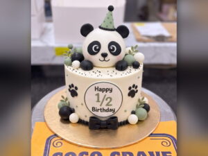 Panda Half Birthday Cake in Lahore
