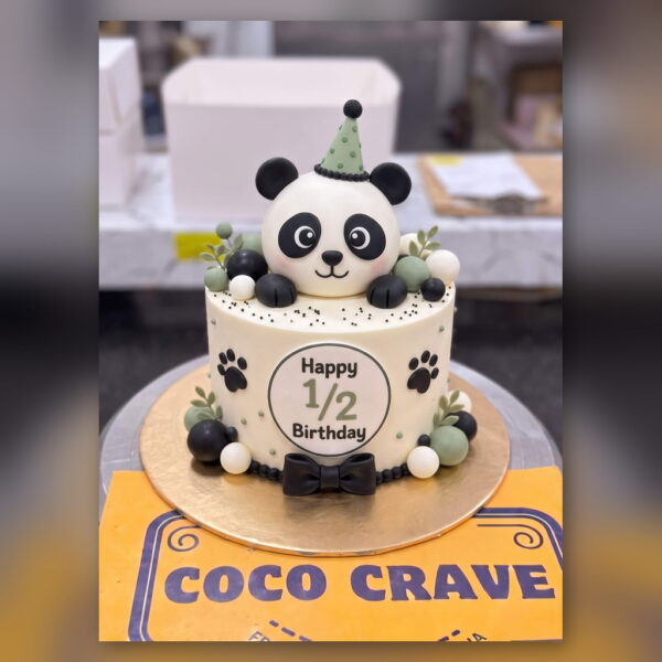 Panda Half Birthday Cake in Lahore — delivered in Lahore
