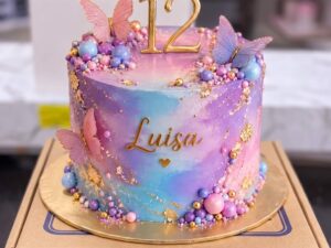 Pastel Butterfly 12th Birthday Cake in Lahore