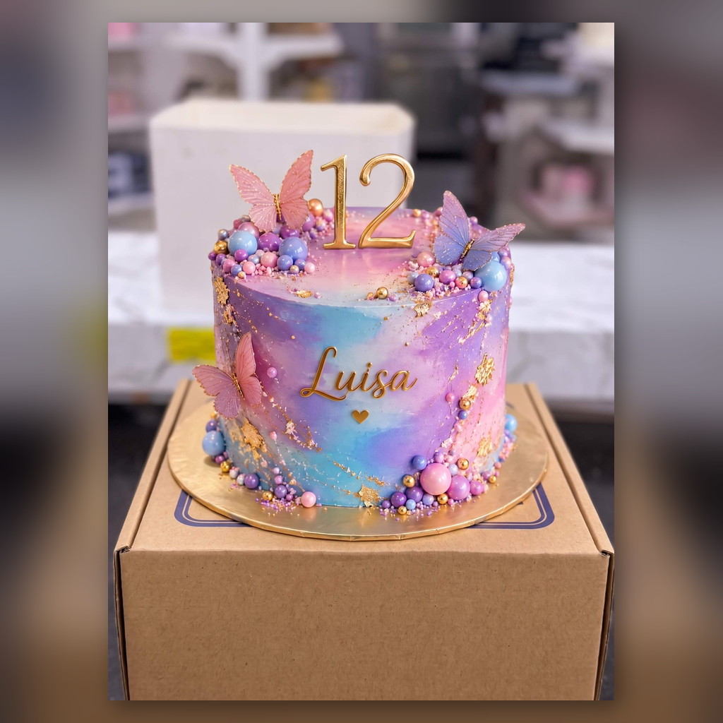 Pastel Butterfly 12th Birthday Cake in Lahore Pastel Butterfly 12th Birthday Cake in Lahore — CocoCrave.pk Lahore
