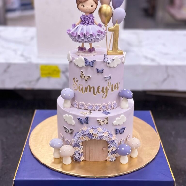 Pastel Doll Butterfly Cake in Lahore