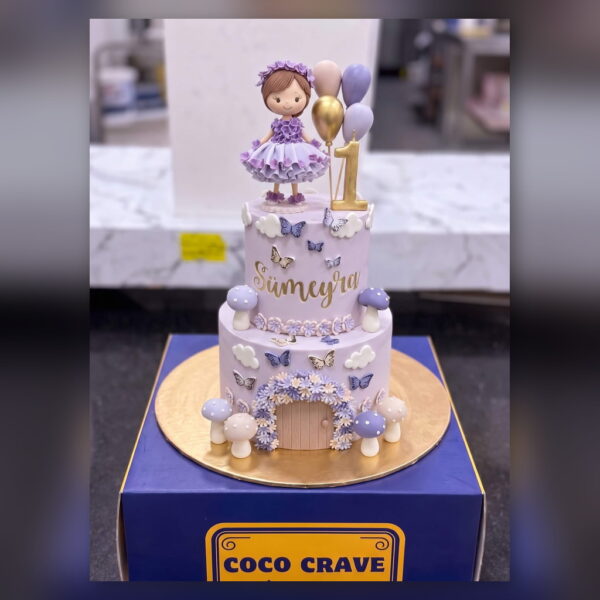 Pastel Doll Butterfly Cake in Lahore — delivered in Lahore