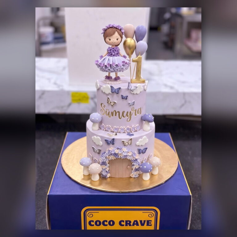 Pastel Doll Butterfly Cake in Lahore