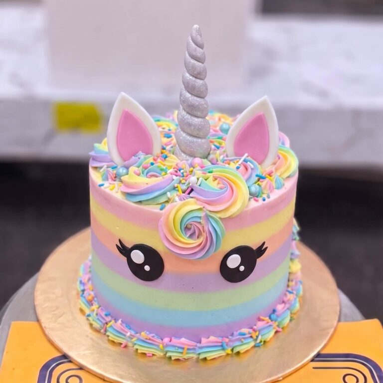 Pastel Unicorn Face Birthday Cake in Lahore