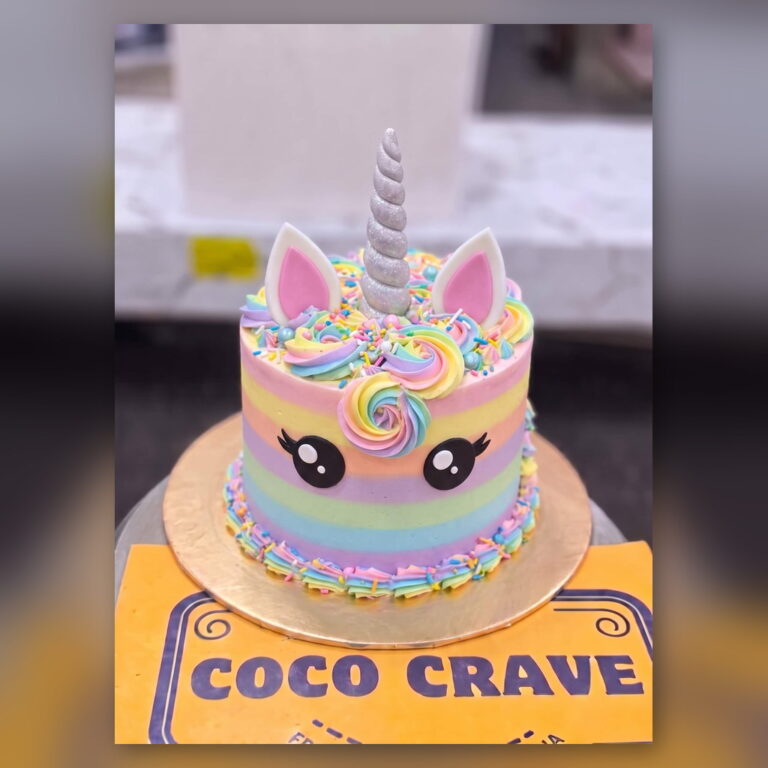 Pastel Unicorn Face Birthday Cake in Lahore