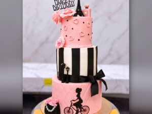 Pink and Black Paris Fashion Cake in Lahore — CocoCrave.pk Lahore