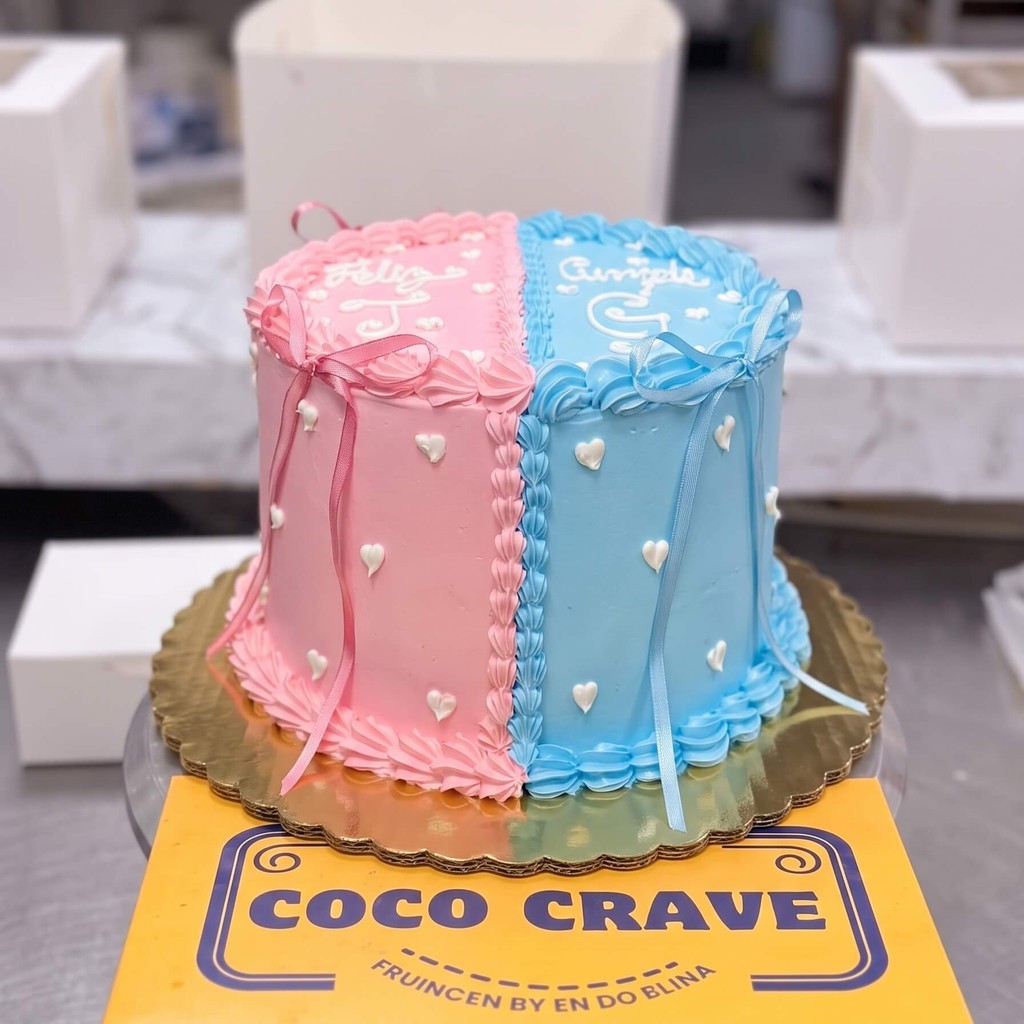 Pink and Blue Gender Reveal Cake in Lahore Pink and Blue Gender Reveal Cake — CocoCrave.pk Lahore