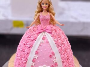 Pink Barbie Doll Cake in Lahore