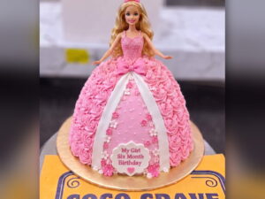 Pink Barbie Doll Cake in Lahore