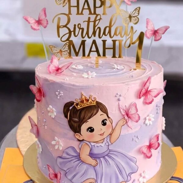 Pink Butterfly Princess Cake in Lahore — delivered in Lake City, Lahore