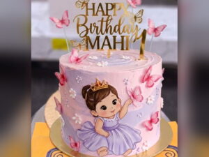 Pink Butterfly Princess Cake in Lahore