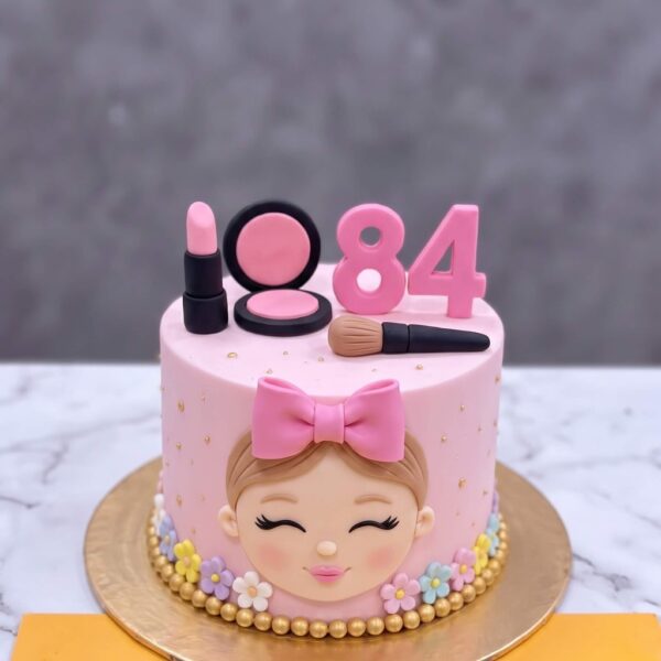 Pink Doll Face Makeup Cake in Lahore — delivered in Sabzazar, Lahore