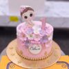 Pink Floral First Birthday Cake in Lahore 2 Pink Floral First Birthday Cake by CocoCrave.pk in Lahore