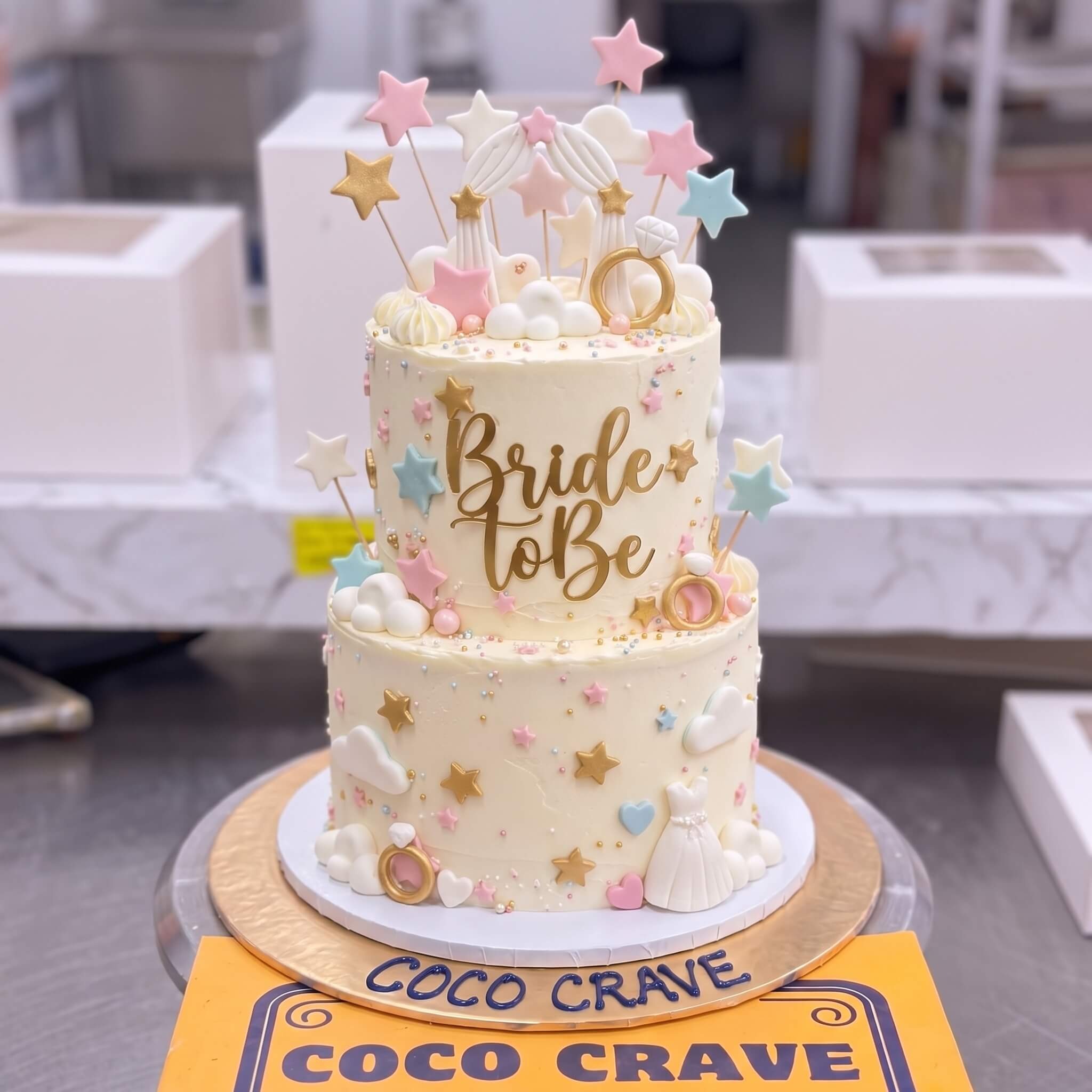 Pink Floral Three Tier Bridal Shower Cake in Lahore Pink Floral Three Tier Bridal Shower Cake in Lahore — CocoCrave Lahore