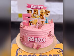 Pink Girl Roblox Birthday Cake in Lahore