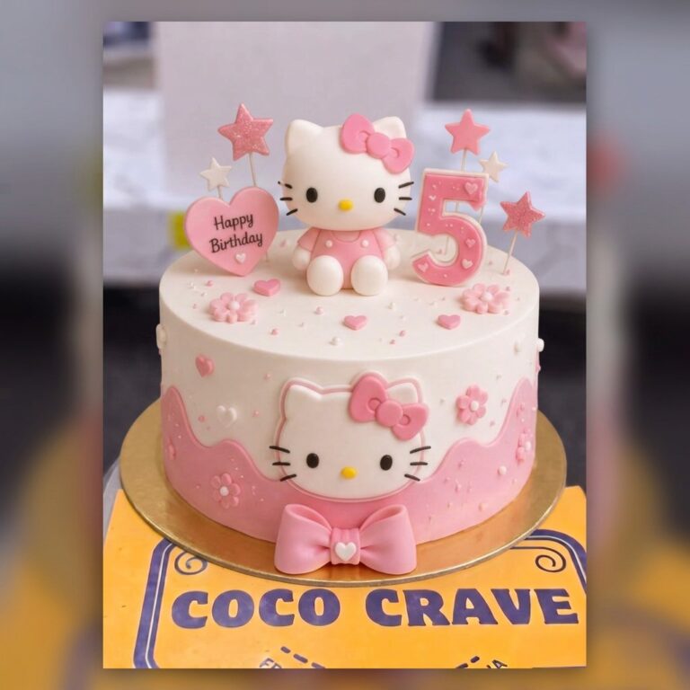 Pink Hello Kitty Fifth Birthday Cake in Lahore