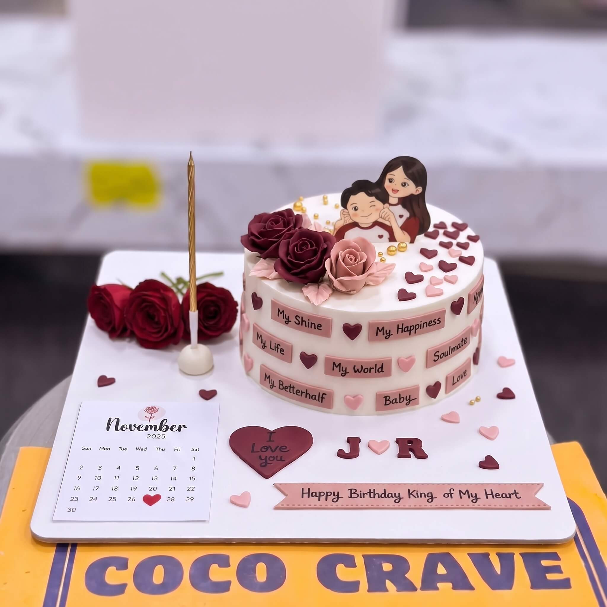 Pink Medical Couple Heart Cake in Lahore Pink Medical Couple Heart Cake in Lahore — CocoCrave Lahore