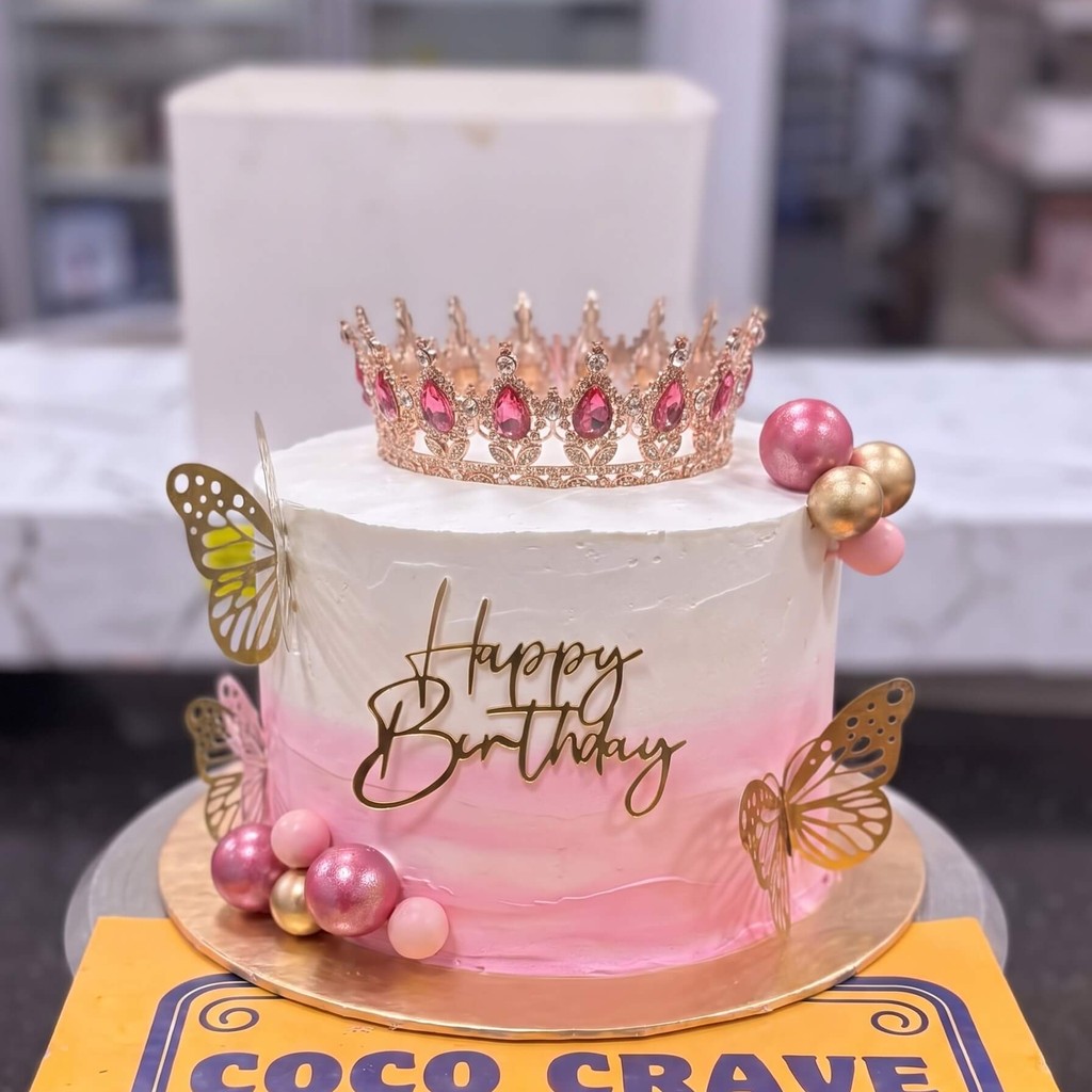 Where to Find Melting Chocolate Lava Brownies in Lahore in 2026 15 Pink Ombre Butterfly Crown Cake in Lahore — Cococrave Lahore