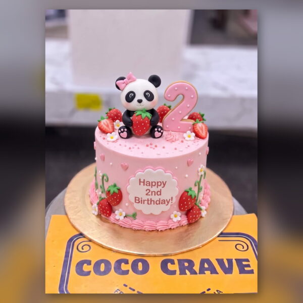 Pink Panda 2nd Birthday Cake in Lahore — delivered in Lake City, Lahore