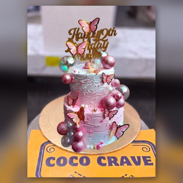 Pink Pearl Butterfly Cake in Lahore — delivered in Lahore