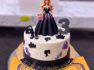 Pink Princess Third Birthday Cake Design 2 in Lahore