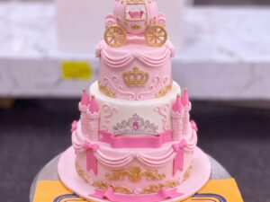 Pink Princess Three Tier Birthday Cake in Lahore — delivered in Lahore, Lahore