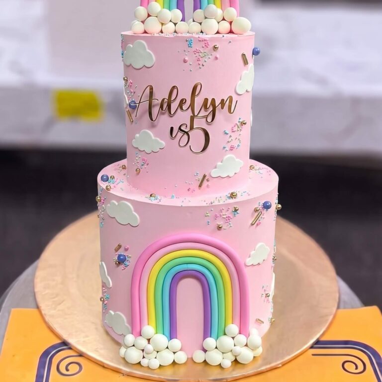 Pink Rainbow Birthday Cake in Lahore