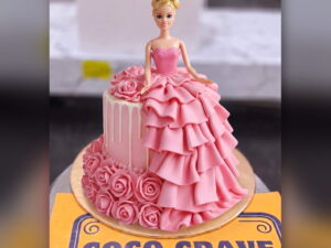 Pink Rose Gown Doll Cake in Lahore