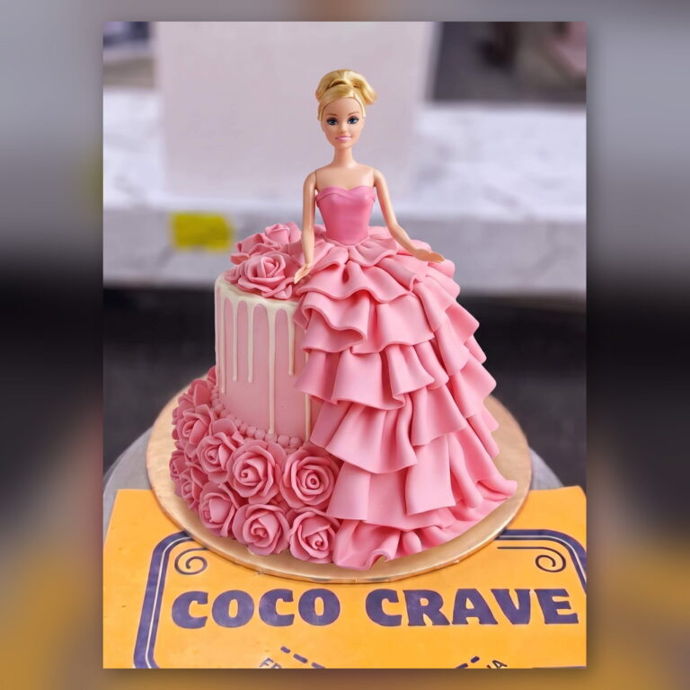 Pink Rose Gown Doll Cake in Lahore