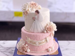 Pink Ruffle Bride Figurine Cake in Lahore