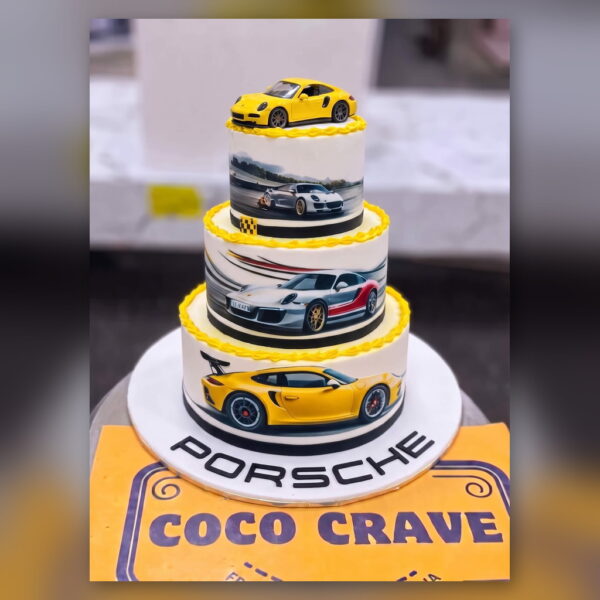 Porsche Sports Car Cake in Lahore — delivered in Lake City, Lahore