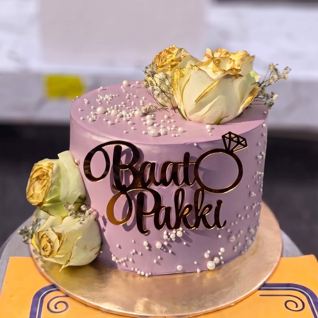 Purple Baat Pakki Cake with Roses in Lahore Purple Baat Pakki Cake with Roses by CocoCrave.pk in Lahore
